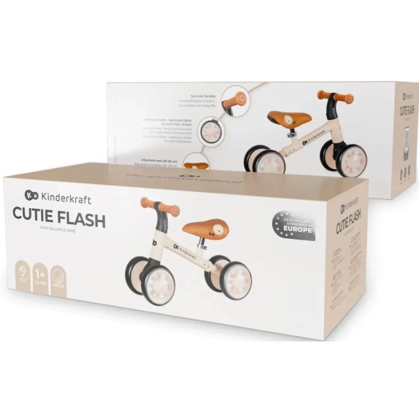 Фото - Біговел Kinderkraft Cutie Flash Beige (KRCUFL00BEG0000)
